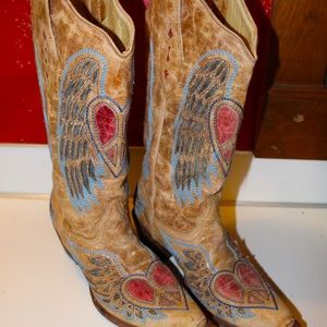 CORRAL HEART ANGEL WING SNIP TOE